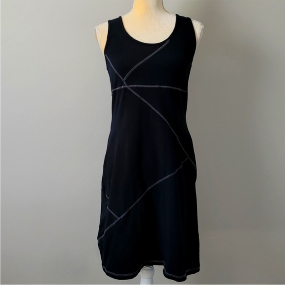 Athleta Dresses & Skirts - ATHLETA Black Organic Cotton Jersey Knit Sleeveless Tank Dress, M